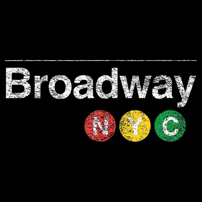 BROADWAY New York NYC Worn Design  Flat Bill Trucker Hat