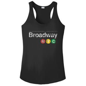 BROADWAY New York NYC Worn Design  Ladies PosiCharge Competitor Racerback Tank