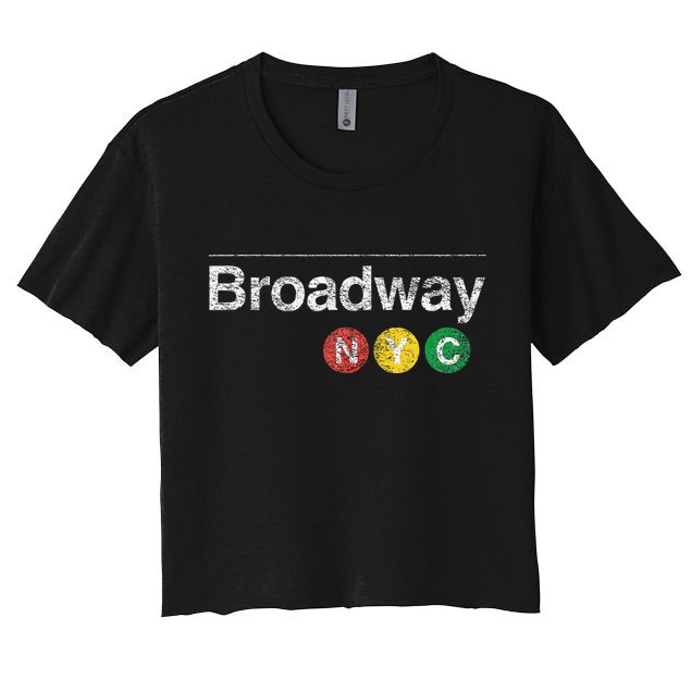 BROADWAY New York NYC Worn Design  Women's Crop Top Tee