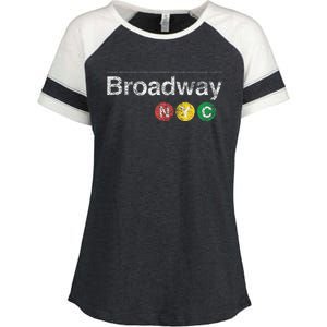 BROADWAY New York NYC Worn Design  Enza Ladies Jersey Colorblock Tee