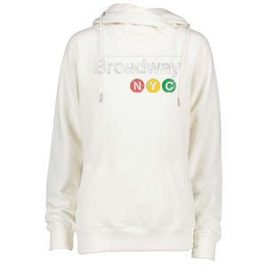 BROADWAY New York NYC Worn Design  Womens Funnel Neck Pullover Hood