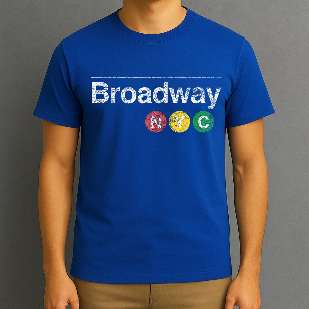 BROADWAY New York NYC Worn Design  T-Shirt