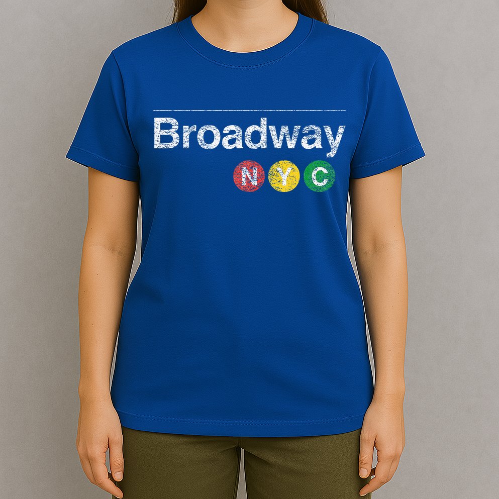 BROADWAY New York NYC Worn Design  T-Shirt