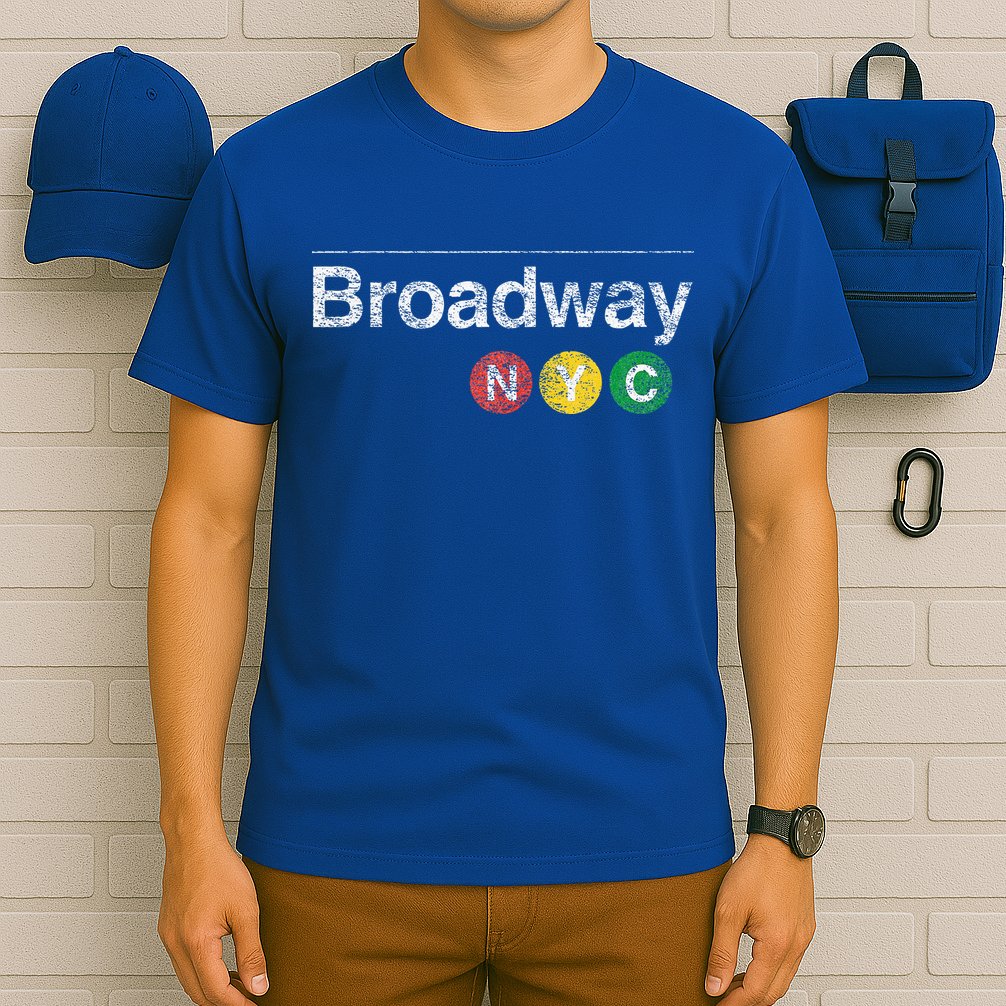 BROADWAY New York NYC Worn Design  T-Shirt