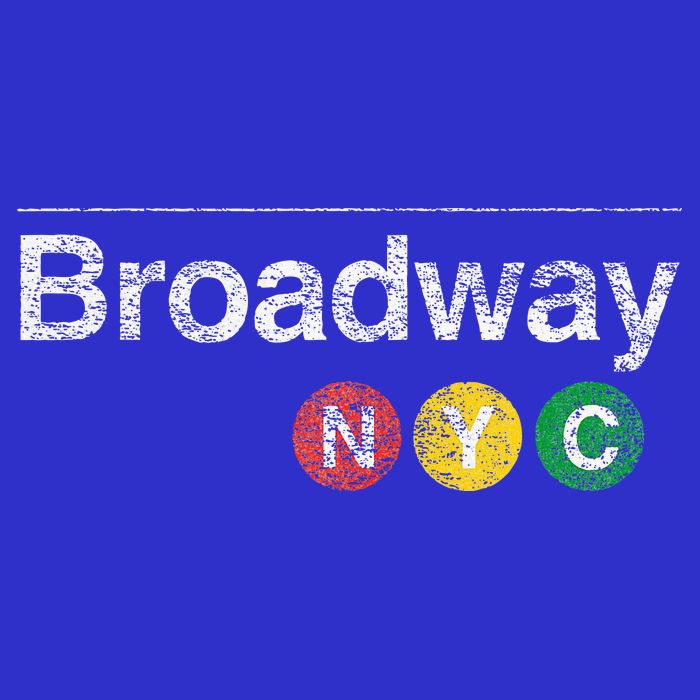 BROADWAY New York NYC Worn Design  T-Shirt