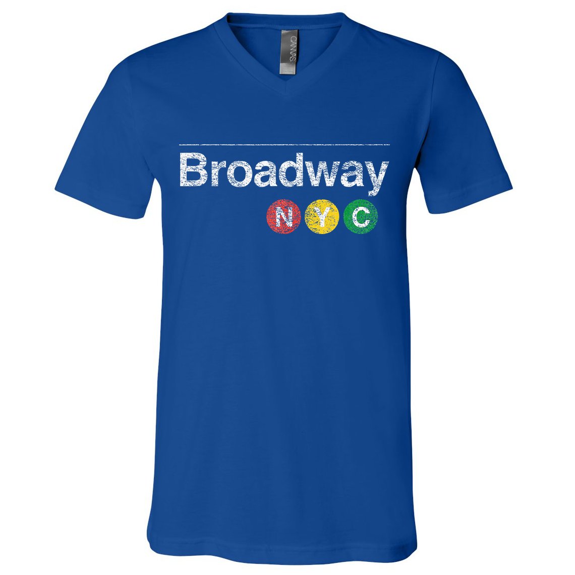 BROADWAY New York NYC Worn Design  V-Neck T-Shirt
