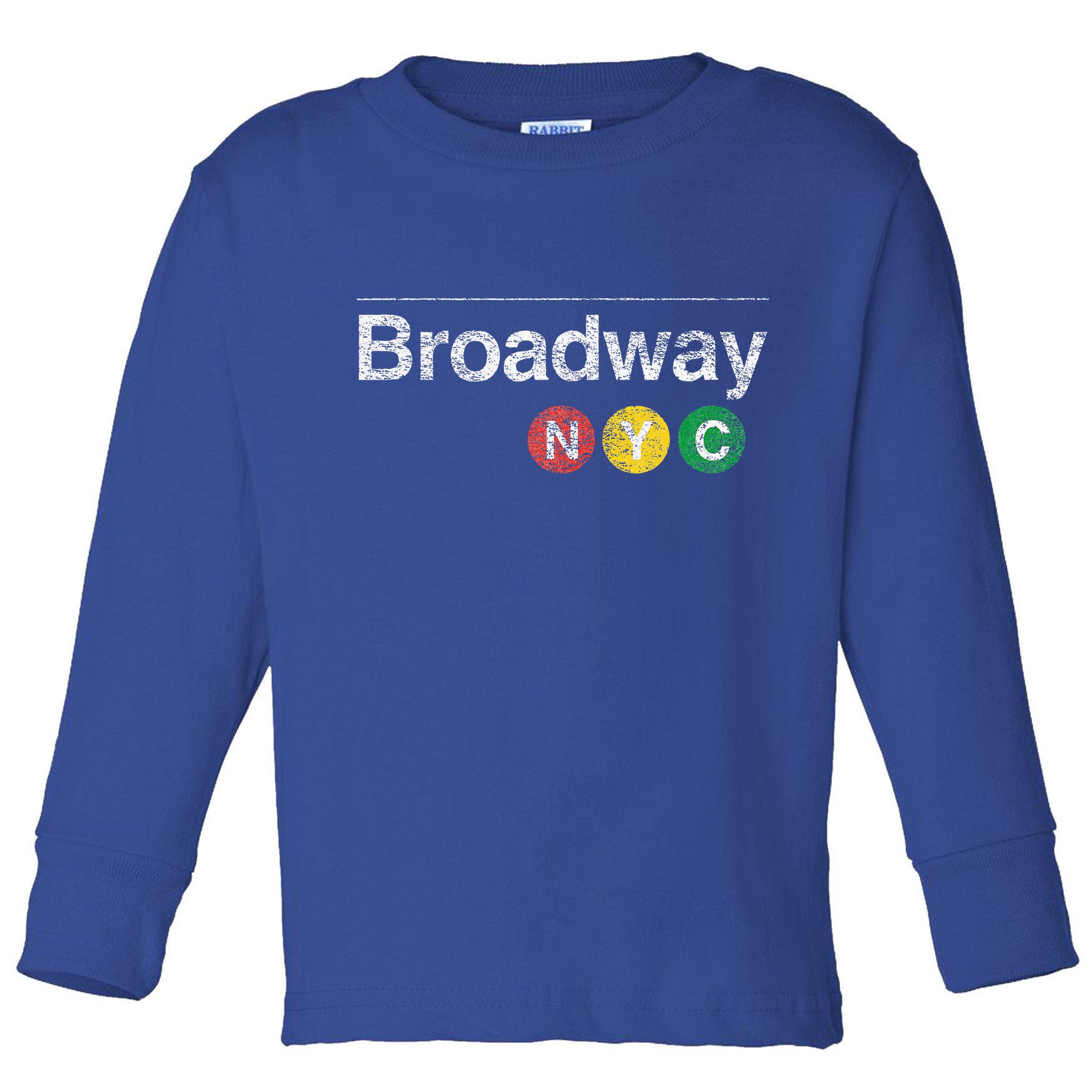 BROADWAY New York NYC Worn Design  Toddler Long Sleeve Shirt