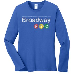 BROADWAY New York NYC Worn Design  Ladies Long Sleeve Shirt