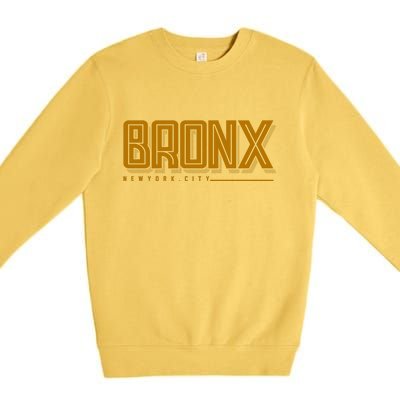 Bronx New York City Logo Premium Crewneck Sweatshirt