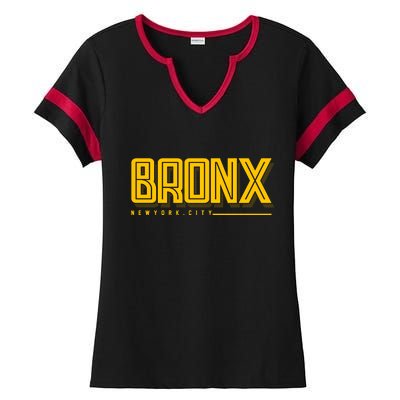 Bronx New York City Logo Ladies Halftime Notch Neck Tee