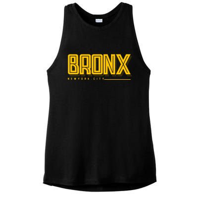 Bronx New York City Logo Ladies PosiCharge Tri-Blend Wicking Tank