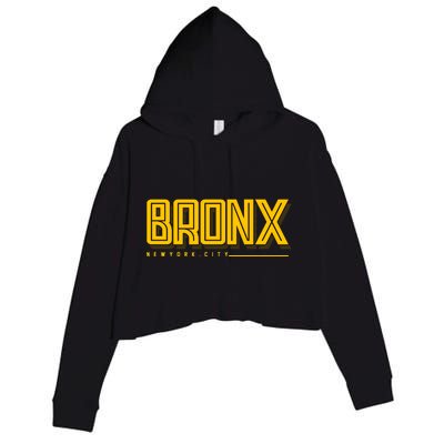 Bronx New York City Logo Crop Fleece Hoodie