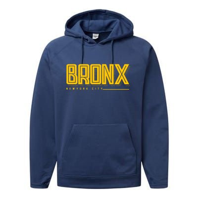 Bronx New York City Logo Performance Fleece Hoodie