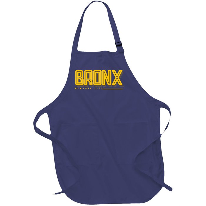 Bronx New York City Logo Full-Length Apron With Pockets