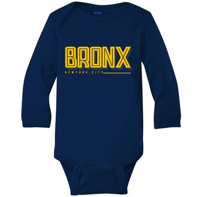 Bronx New York City Logo Baby Long Sleeve Bodysuit