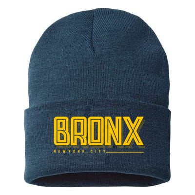 Bronx New York City Logo Sustainable Knit Beanie