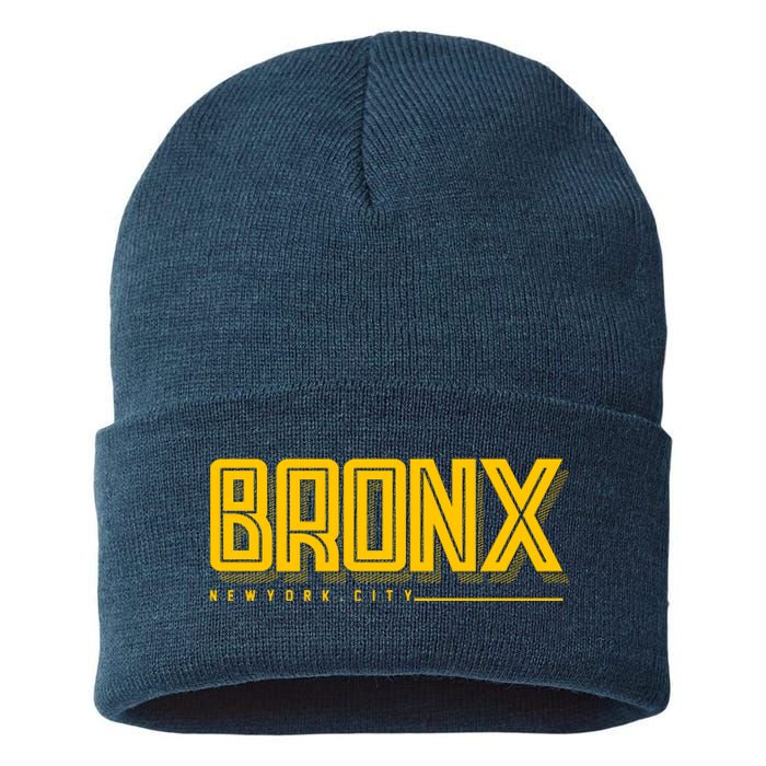 Bronx New York City Logo Sustainable Knit Beanie