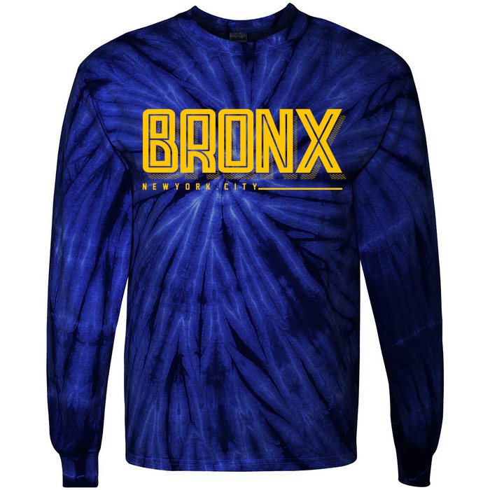 Bronx New York City Logo Tie-Dye Long Sleeve Shirt