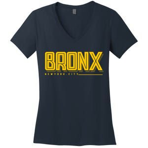 Bronx New York City Logo Women's V-Neck T-Shirt