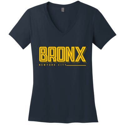 Bronx New York City Logo Women's V-Neck T-Shirt