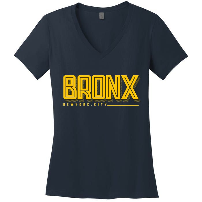 Bronx New York City Logo Women's V-Neck T-Shirt