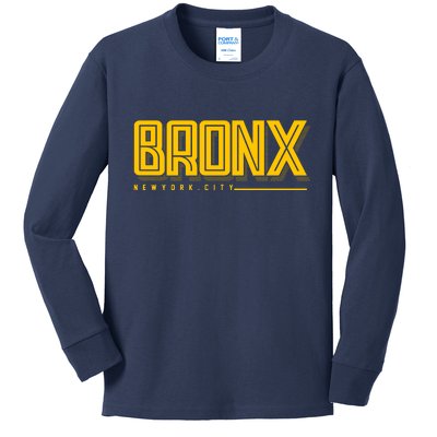 Bronx New York City Logo Kids Long Sleeve Shirt