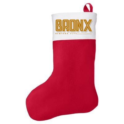 Bronx New York City Logo Felt Holiday Christmas Stocking