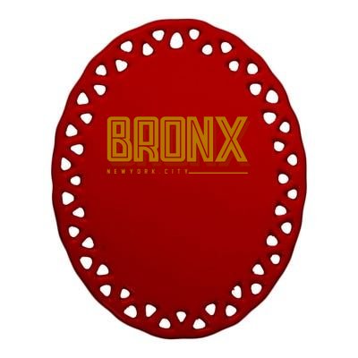 Bronx New York City Logo Ceramic Oval Ornament