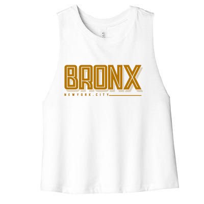 Bronx New York City Logo Women's Racerback Cropped Tank