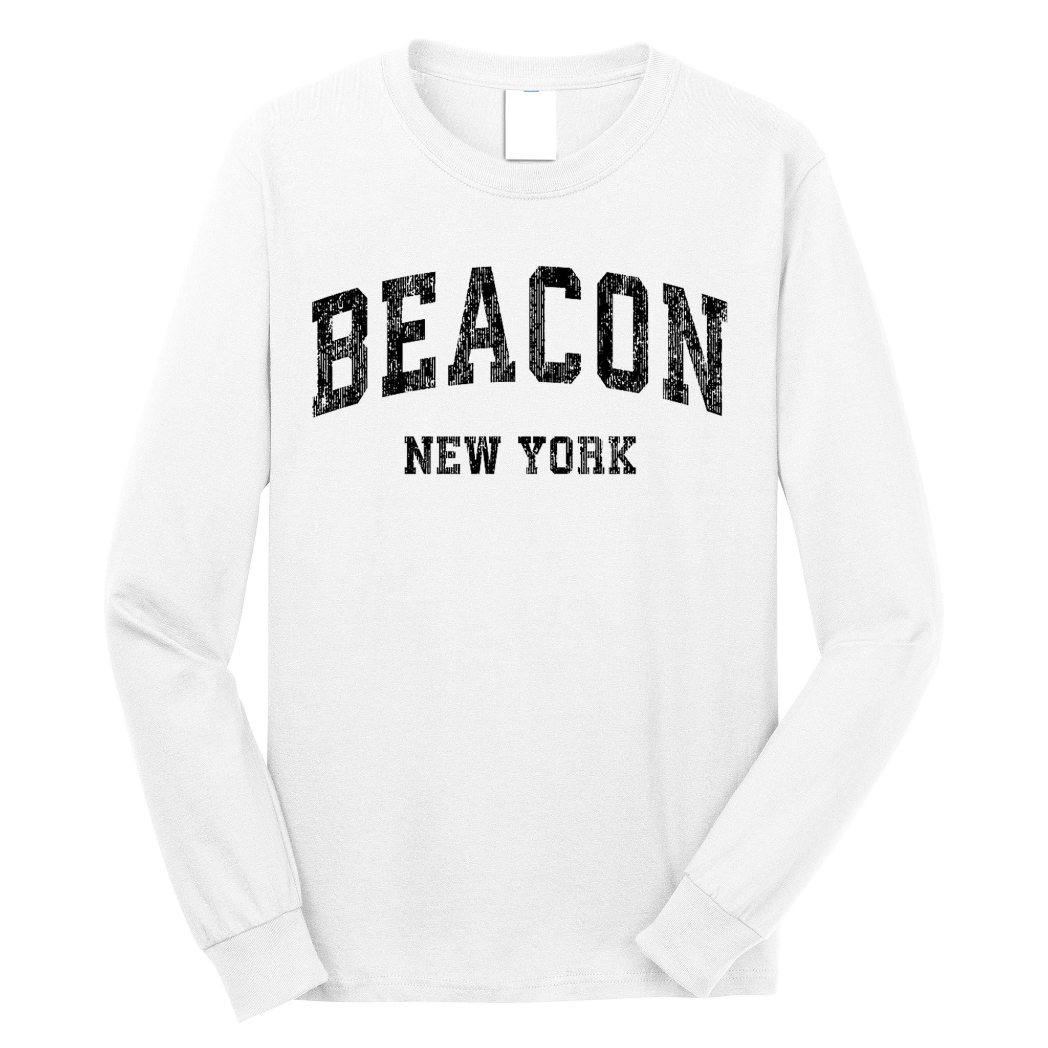 Beacon New York Ny Vintage Varsity Sports Long Sleeve Shirt