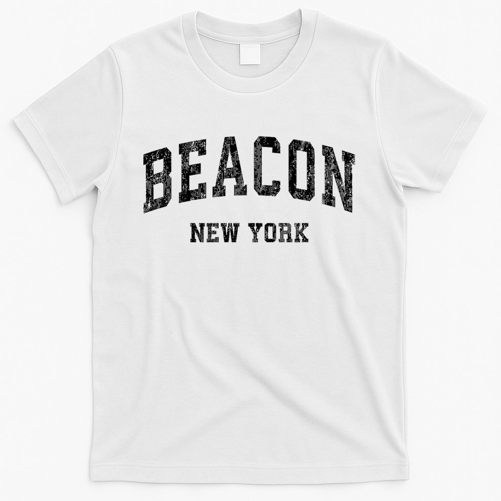 Beacon New York Ny Vintage Varsity Sports T-Shirt