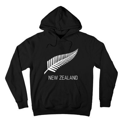 Black New Zealand Fern S Black Proud Kiwi Nz Rugby Hoodie