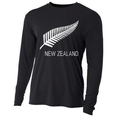 Black New Zealand Fern S Black Proud Kiwi Nz Rugby Cooling Performance Long Sleeve Crew