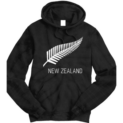 Black New Zealand Fern S Black Proud Kiwi Nz Rugby Tie Dye Hoodie