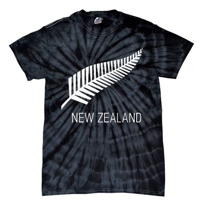 Black New Zealand Fern S Black Proud Kiwi Nz Rugby Tie-Dye T-Shirt