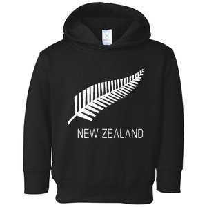 Black New Zealand Fern S Black Proud Kiwi Nz Rugby Toddler Hoodie