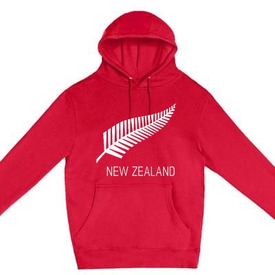 Black New Zealand Fern S Black Proud Kiwi Nz Rugby Premium Pullover Hoodie