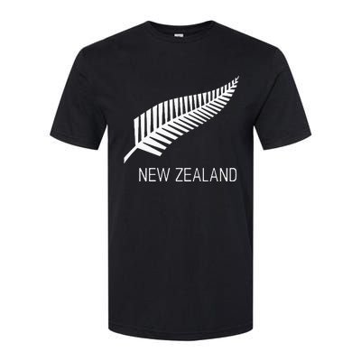 Black New Zealand Fern S Black Proud Kiwi Nz Rugby Softstyle CVC T-Shirt