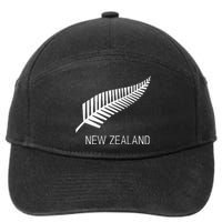 Black New Zealand Fern Black Proud Kiwi Nz Rugby 7-Panel Snapback Hat