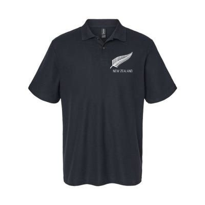 Black New Zealand Fern Black Proud Kiwi Nz Rugby Softstyle Adult Sport Polo