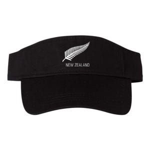 Black New Zealand Fern Black Proud Kiwi Nz Rugby Valucap Bio-Washed Visor