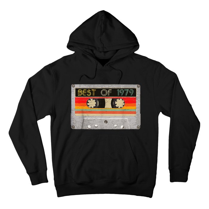 Best Of 1979 44th Birthday Gift Cassette Tape Vintage Hoodie