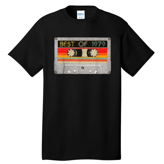 Best Of 1979 44th Birthday Gift Cassette Tape Vintage Tall T-Shirt