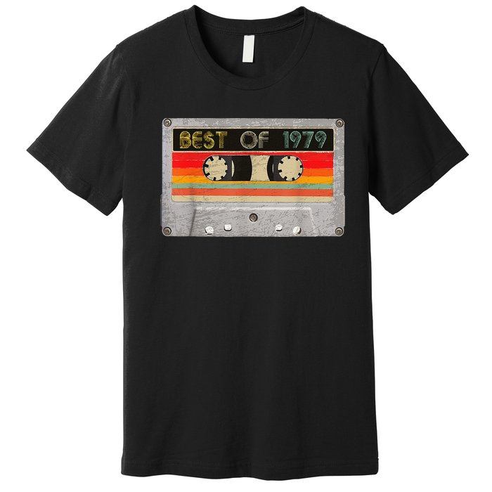 Best Of 1979 44th Birthday Gift Cassette Tape Vintage Premium T-Shirt