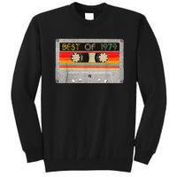 Best Of 1979 44th Birthday Gift Cassette Tape Vintage Tall Sweatshirt