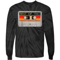 Best Of 1980 43rd Birthday Gift Cassette Tape Vintage Tie-Dye Long Sleeve Shirt