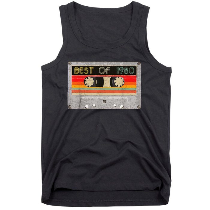 Best Of 1980 43rd Birthday Gift Cassette Tape Vintage Tank Top