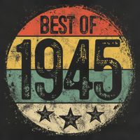 Best Of 1945 80th Birthday 80 Year Old 7 Panel Mesh Trucker Snapback Hat
