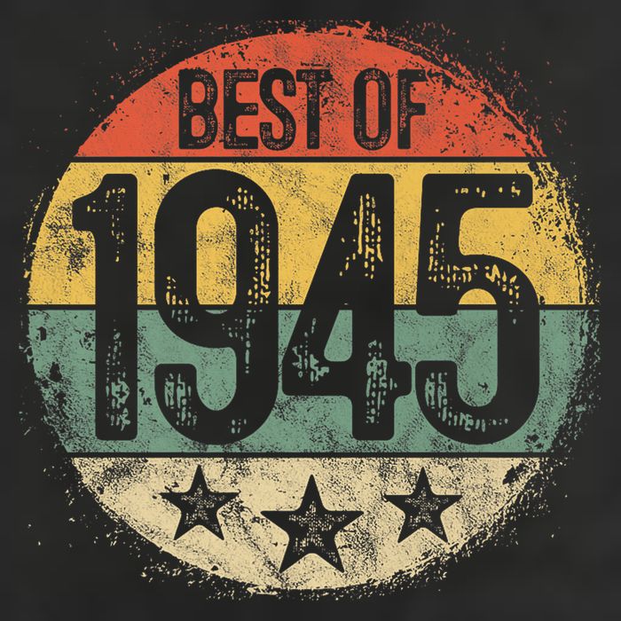 Best Of 1945 80th Birthday 80 Year Old 7 Panel Mesh Trucker Snapback Hat