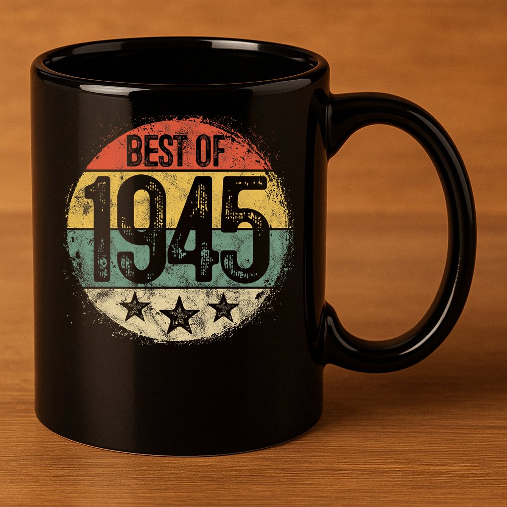 Best Of 1945 80th Birthday 80 Year Old 11oz C Handle Ceramic Mug